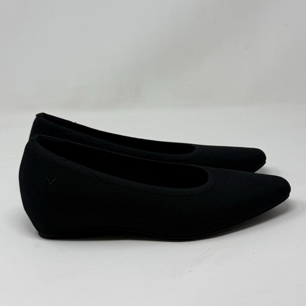 Vivaia Hidden Wedge Heel Shoes Womens 9 EU 40 Black Knit Slip On Casual Comfort